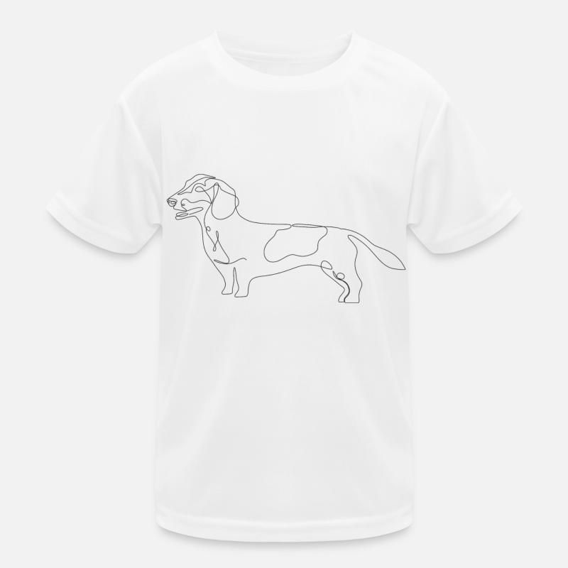 Dackel Moritz - Kinder Funktions-T-Shirt - Weiß