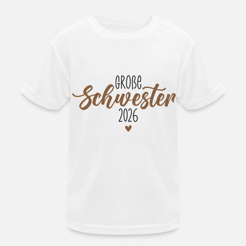 Grosse Schwester 2026 2 Kinder Funktions-T-Shirt