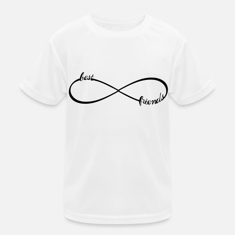 Infinity best friends forever Unendlichkeit Loop 8 - Kinder Funktions-T-Shirt - Weiß
