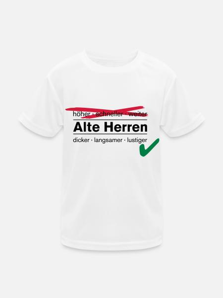 Alte Herren / AH - Kinder Funktions-T-Shirt - Weiß