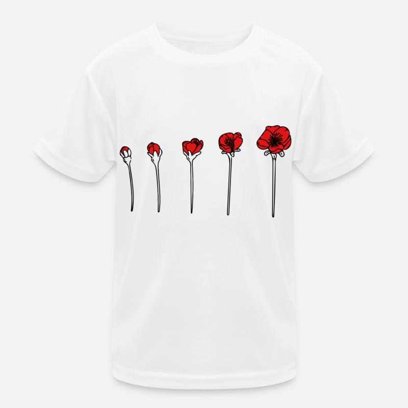 Mohn Kinder Funktions-T-Shirt