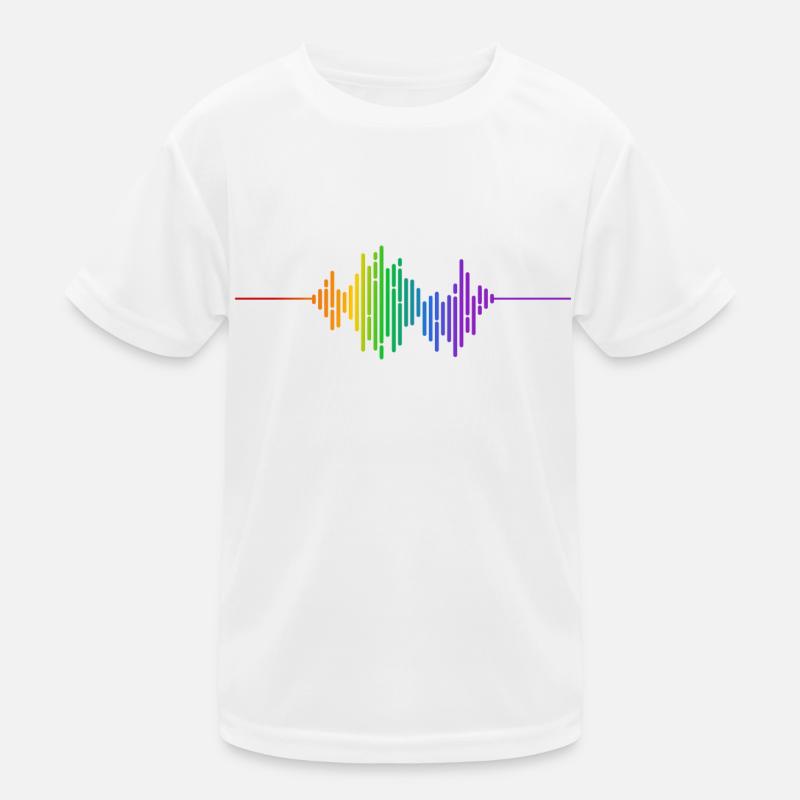 Regenbogen-Schallwelle Kinder Funktions-T-Shirt