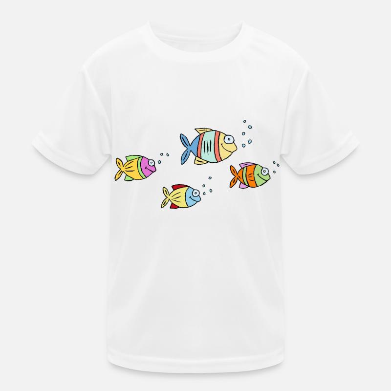 Poisson Cichlide Eau Mer Graffiti Dessin T-shirt sport Enfant