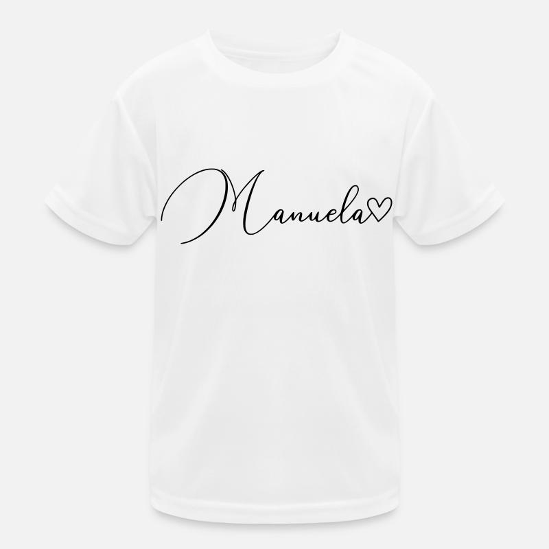 Manuela Name Vorname Mädchen Kinder Funktions-T-Shirt