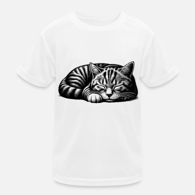 Chaton endormi mignon T-shirt sport Enfant
