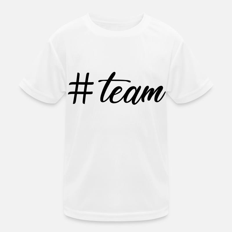 hashtag # team Kinder Funktions-T-Shirt