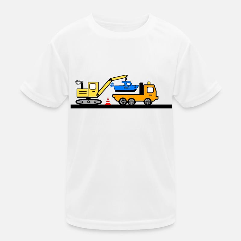 Bagger - Kinder Funktions-T-Shirt - Weiß