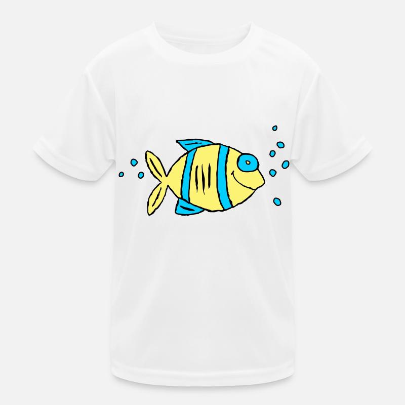 Poisson Cichlide Eau Mer Graffiti Dessin T-shirt sport Enfant