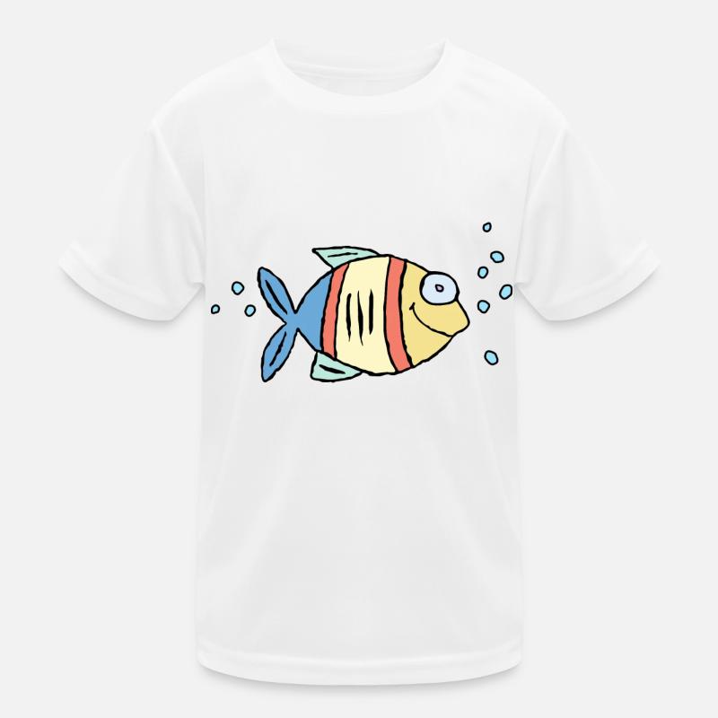 Poisson Cichlide Eau Mer Graffiti Dessin T-shirt sport Enfant