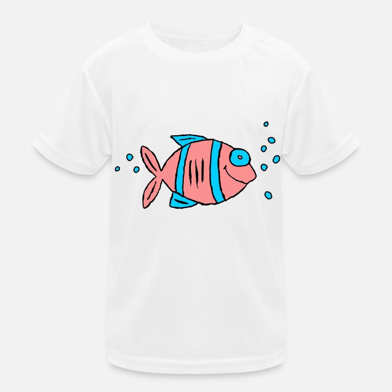 Poisson Cichlide Eau Mer Graffiti Dessin T-shirt sport Enfant