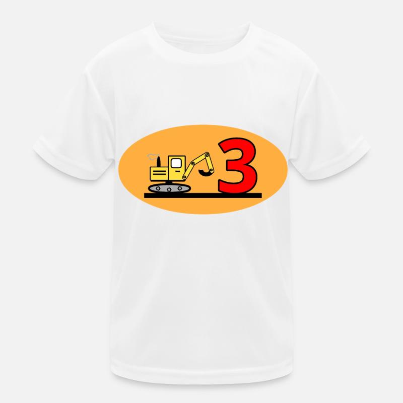 Excavator Kids Functional T-Shirt