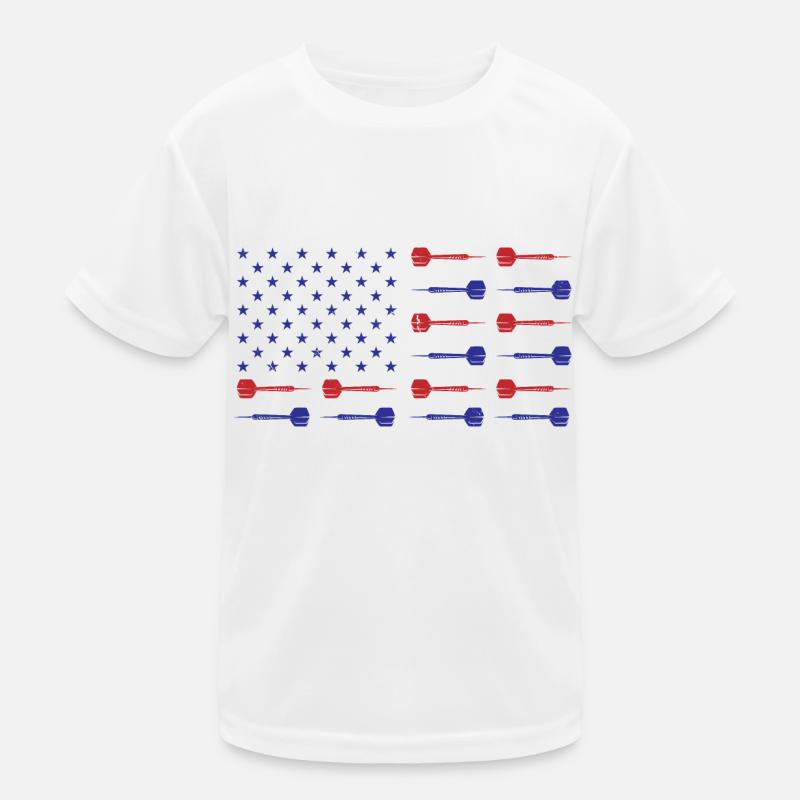 USA Graphic Dart Player Darts Dartboard Bullseye T Kids Functional T-Shirt