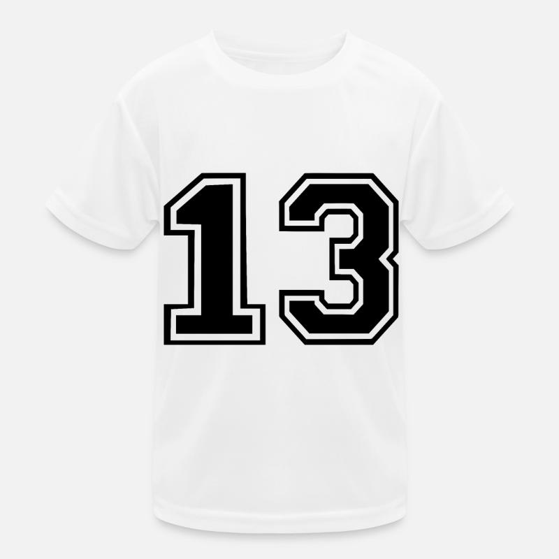 13 - Kinder Funktions-T-Shirt - Weiß