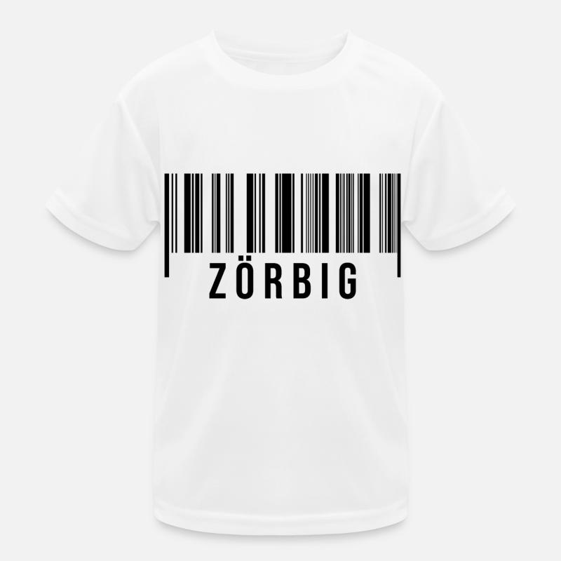 Zörbig Strichcode Kinder Funktions-T-Shirt