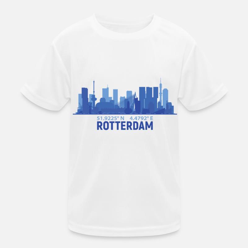 Rotterdam Skyline: A Modern City’s Silhouette Kids Functional T-Shirt