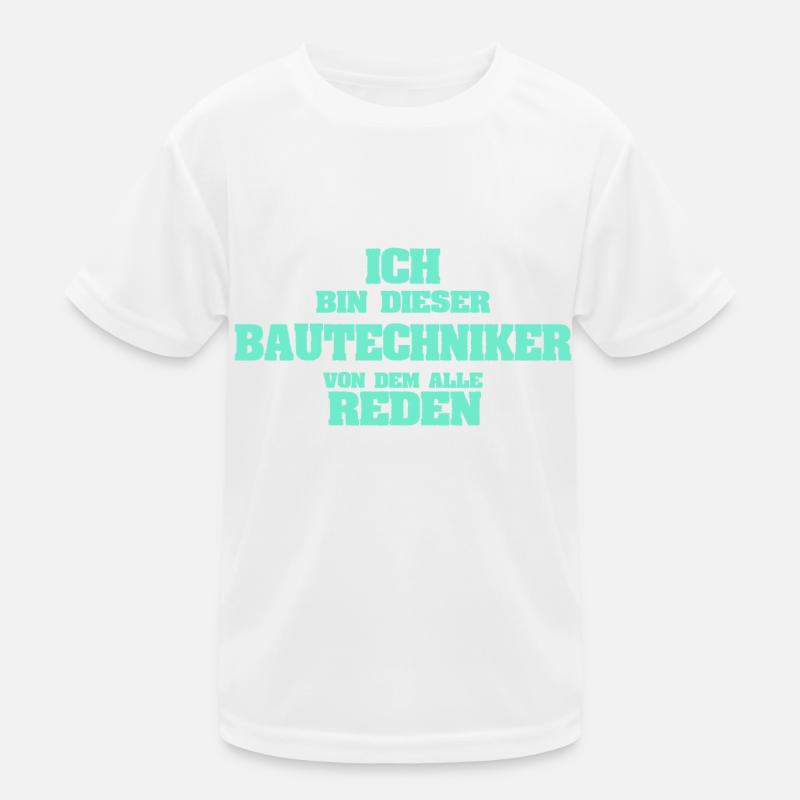 Beruf Bautechniker Kinder Funktions-T-Shirt