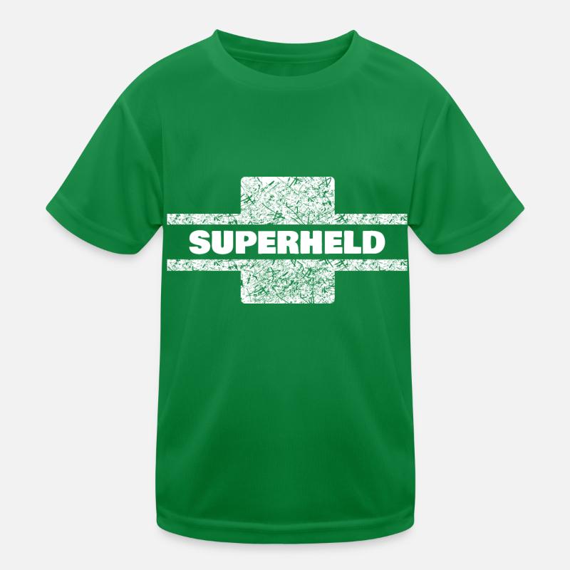 Superheld als Beruf Kinder Funktions-T-Shirt