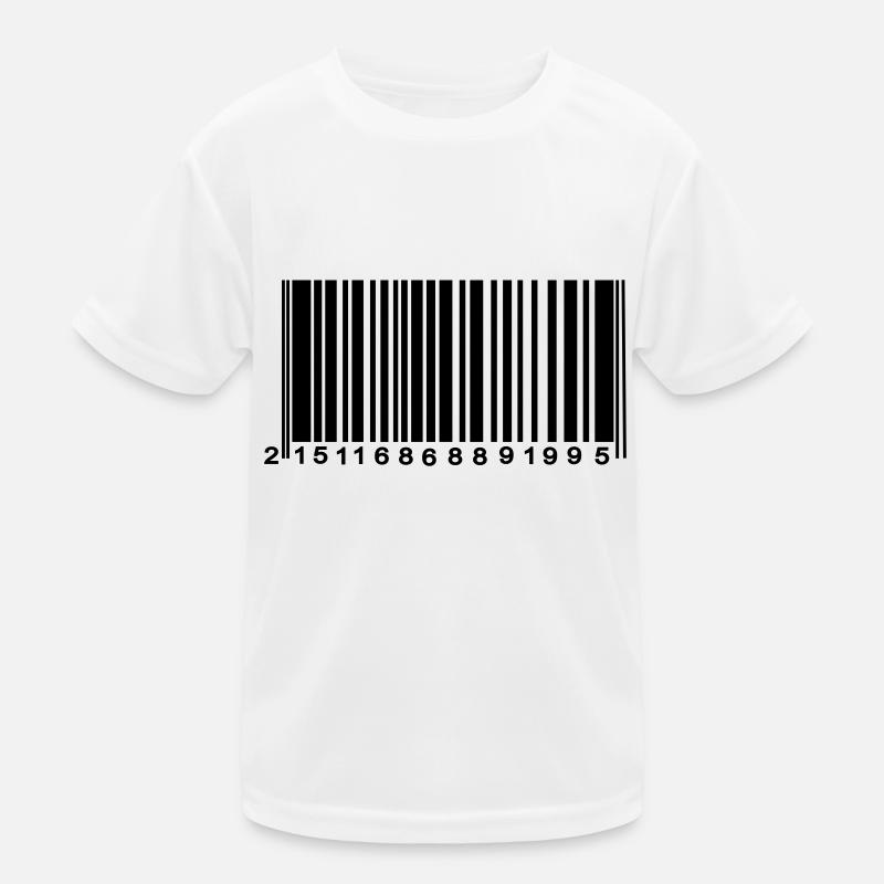 code barre chiffré - T-shirt sport Enfant - blanc