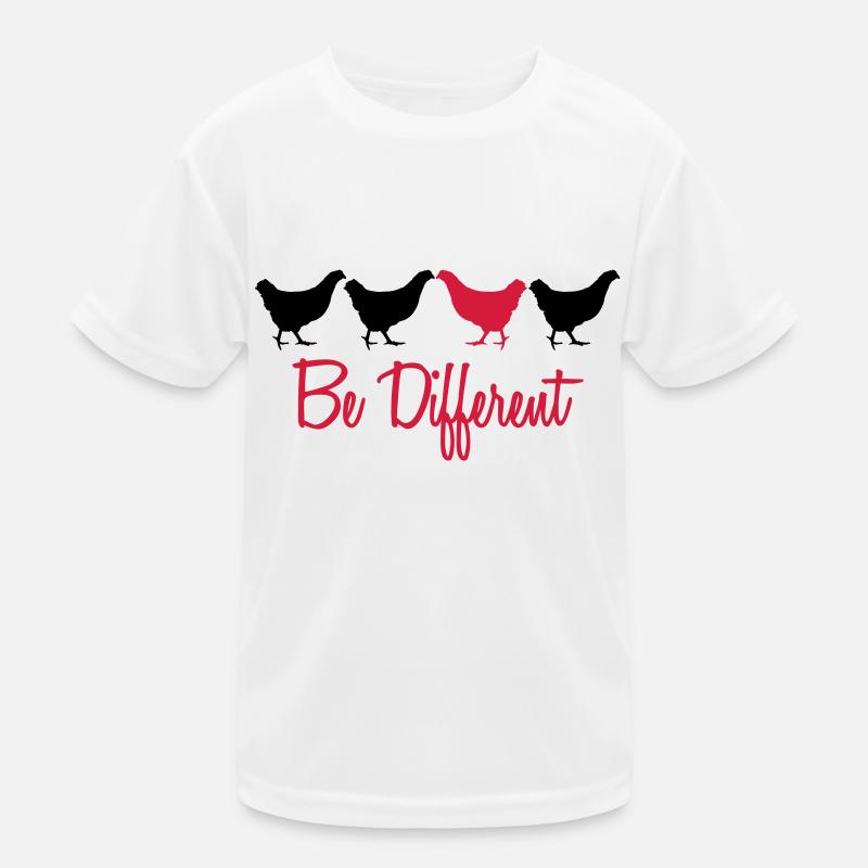 Être mit Huhn différents texte T-shirt sport Enfant