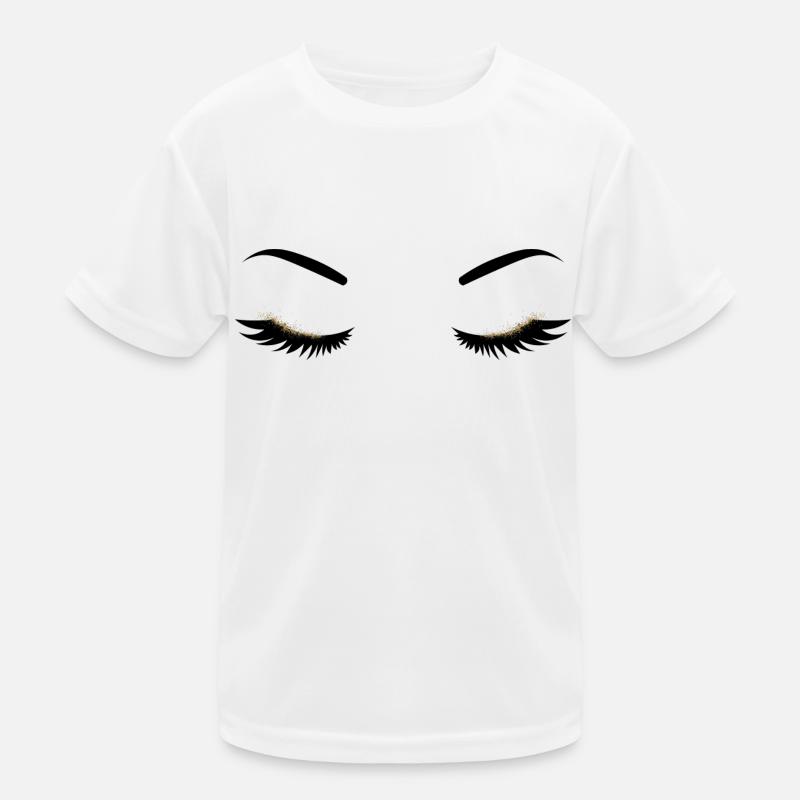 Lashes with Glitter Kinder Funktions-T-Shirt