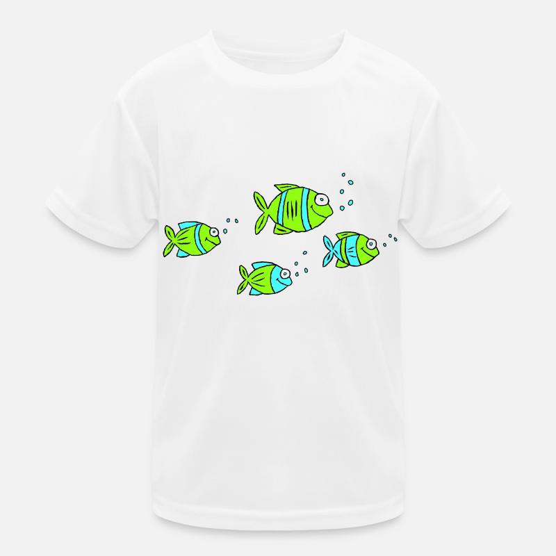 Fische Wasser Meer Graffiti Kinderzeichnung Natur Kinder Funktions-T-Shirt