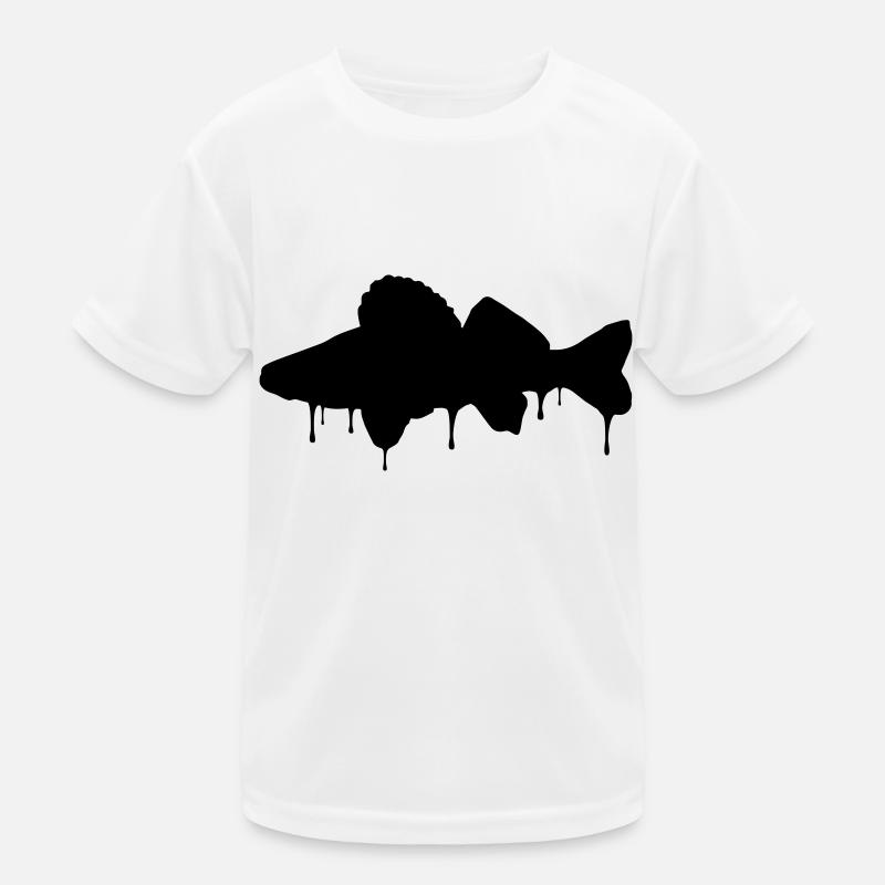 Zander Graffiti black - Anglershirt Kids Functional T-Shirt