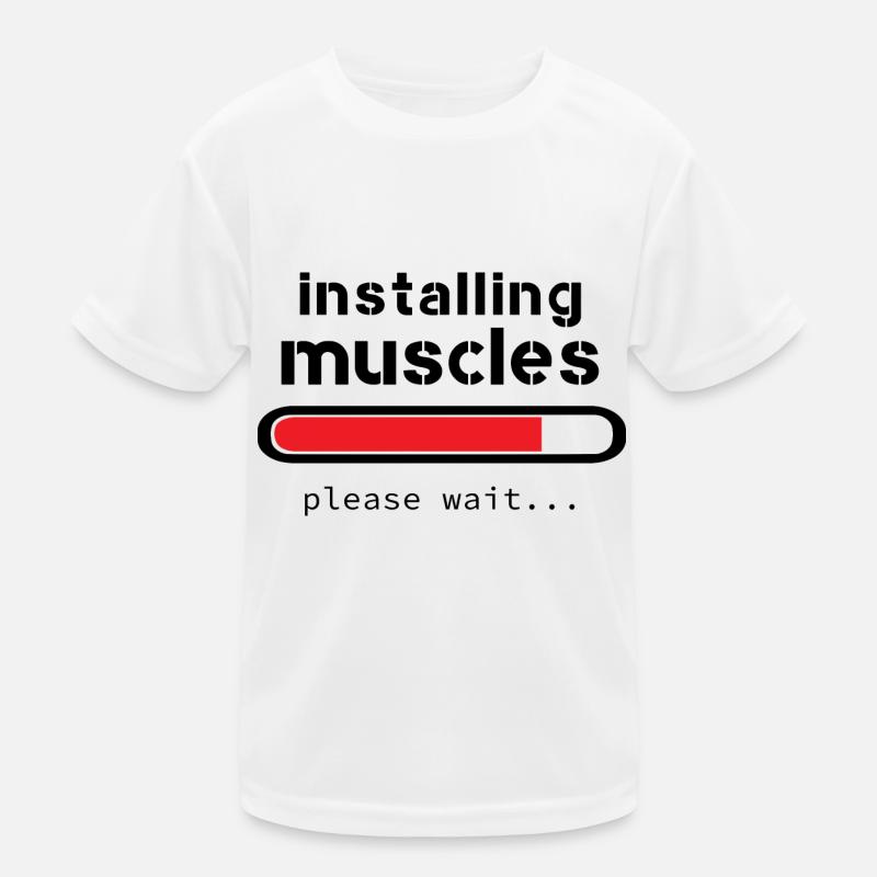 installing muscles Kids Functional T-Shirt