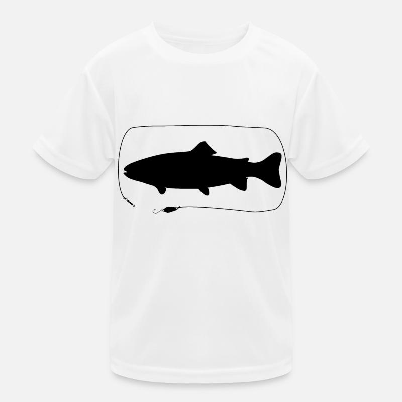Forelle mit Spoon Kinder Funktions-T-Shirt