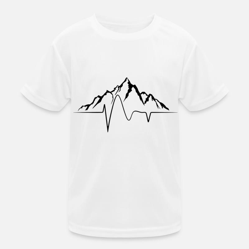 Mountains heartbeat Kids Functional T-Shirt