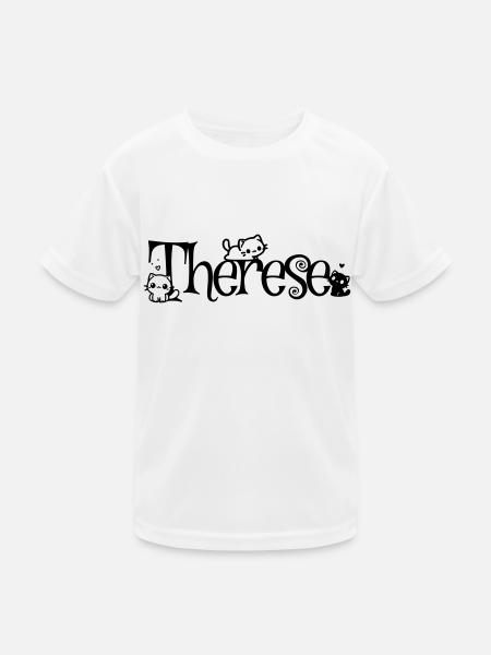 Therese Name First Name Kitten Name - Kids Functional T-Shirt - white - Front