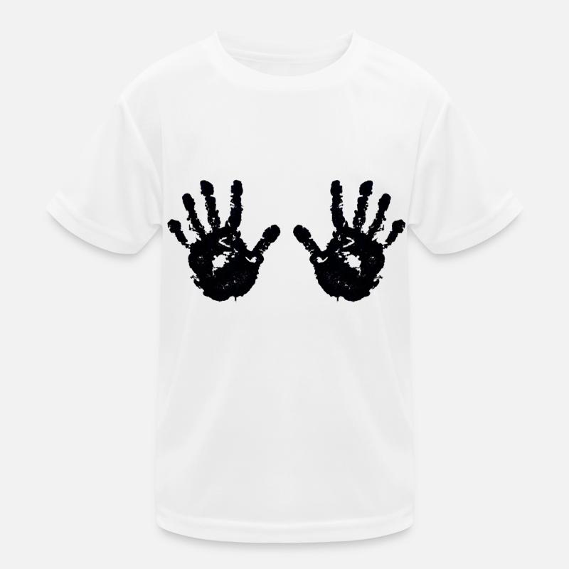 Handprint - black Kids Functional T-Shirt
