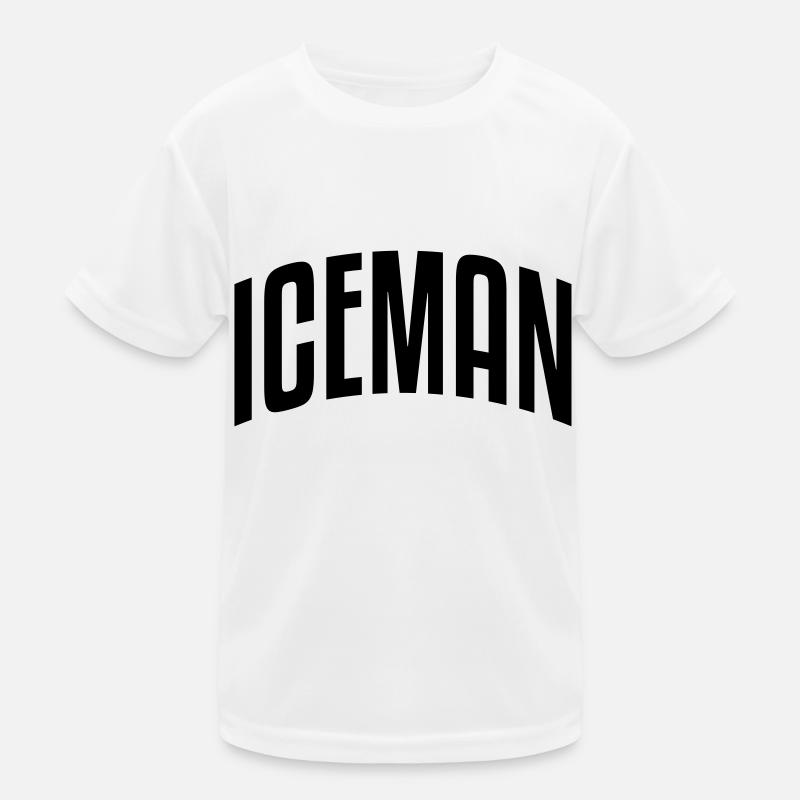 iceman stylish arched text logo Kids Functional T-Shirt