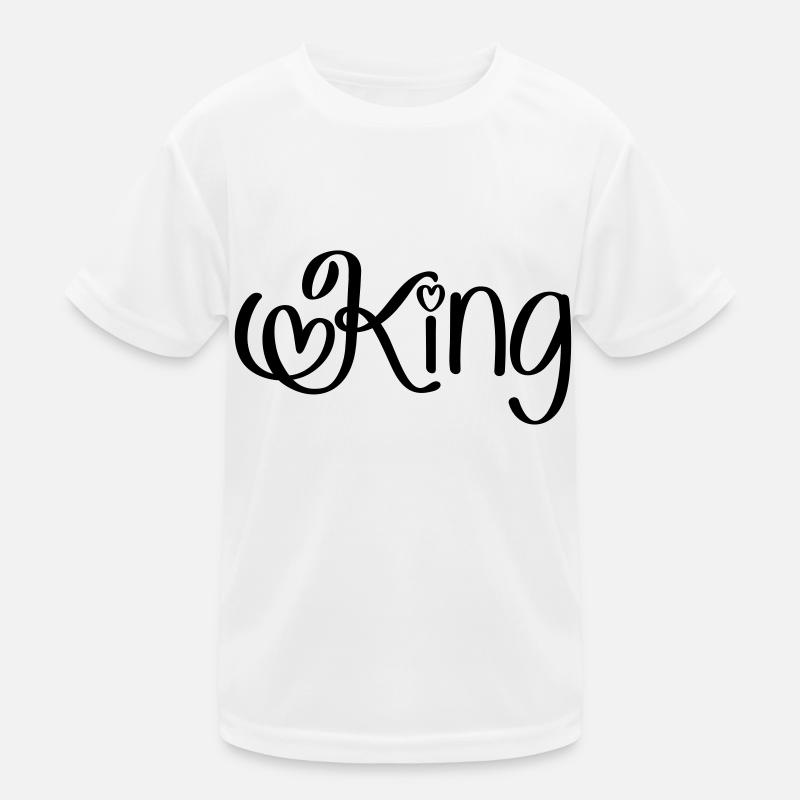 King mit Herz Kinder Funktions-T-Shirt