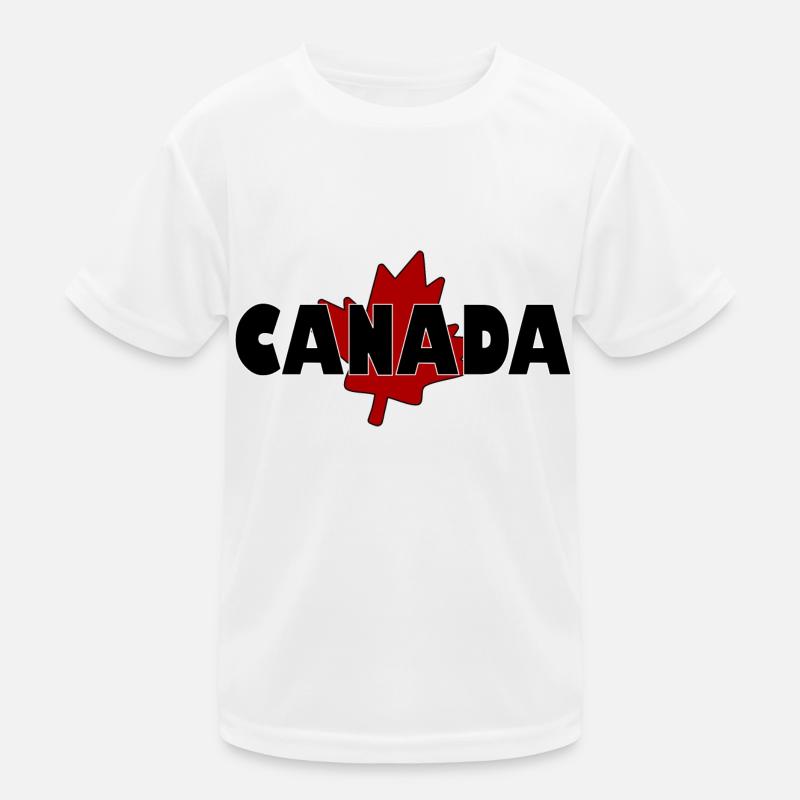 Kanada erable leaf - Kinder Funktions-T-Shirt - Weiß