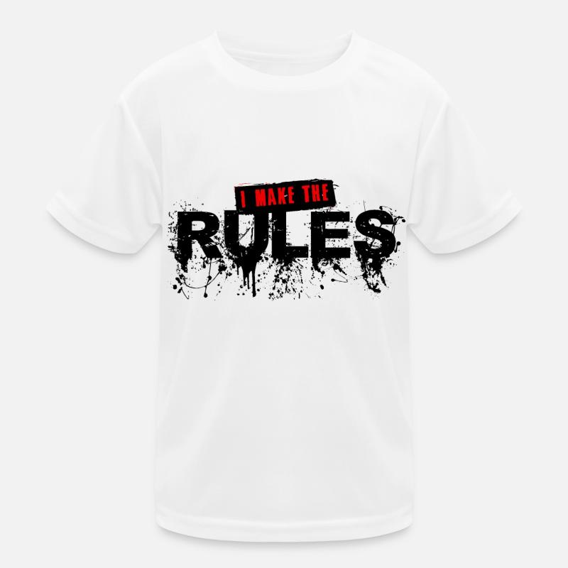 I make the rules panel text slogan quote 20 Kids Functional T-Shirt