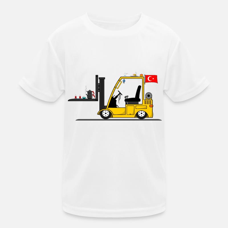 Conducteur de chariot élévateur turc avec cay et kebab T-shirt sport Enfant