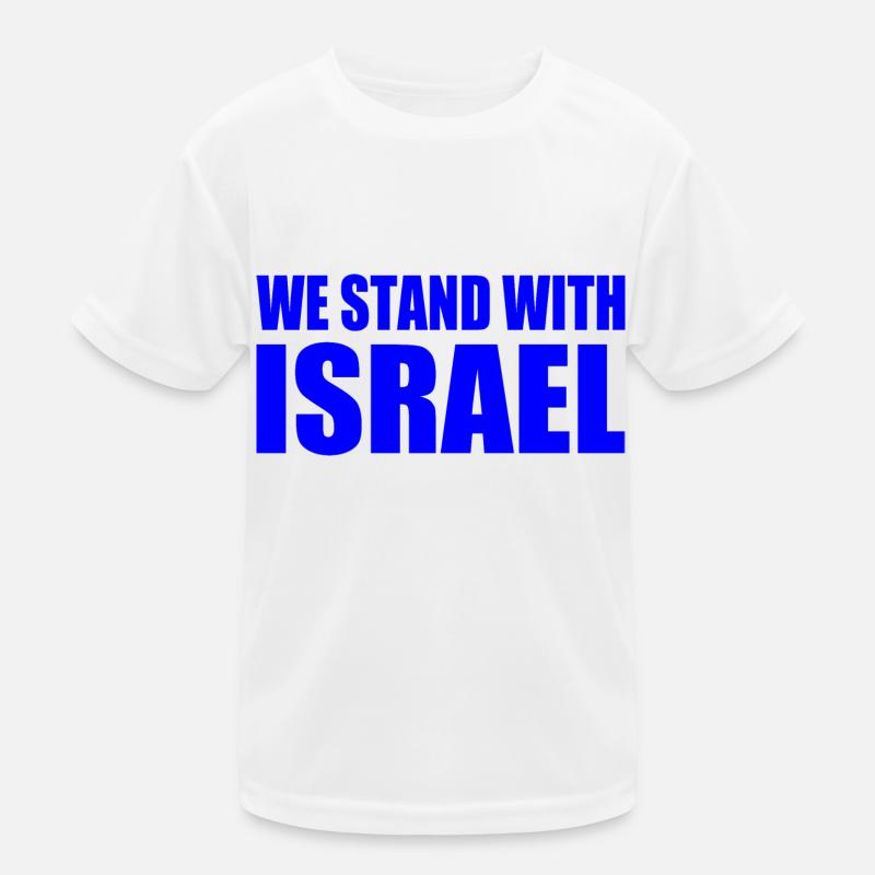 We stand with israel Kinder Funktions-T-Shirt