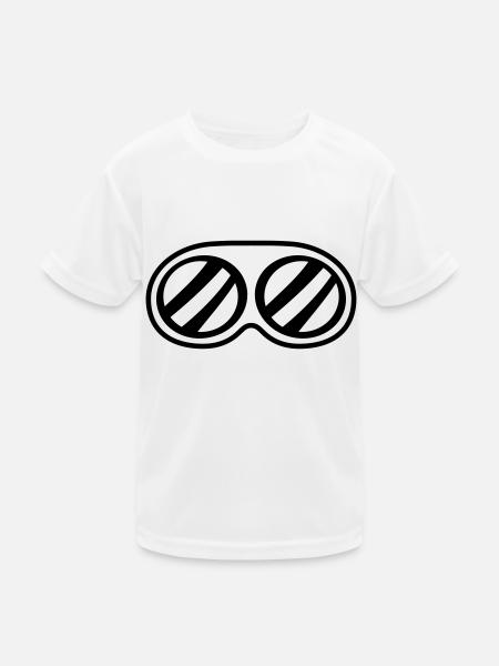 sonnenbrille schutzbrille augen sicht schutz cool - Kinder Funktions-T-Shirt - Weiß - Vorne