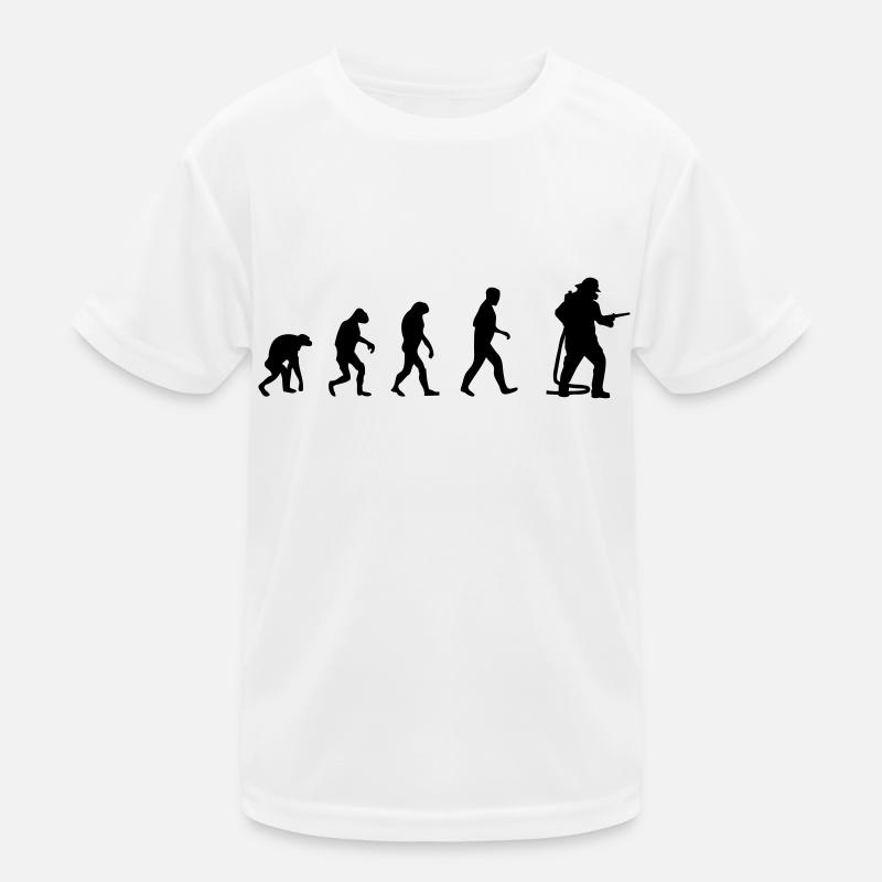 Service d’incendie volontaire De l’évolution des pompiers T-shirt sport Enfant
