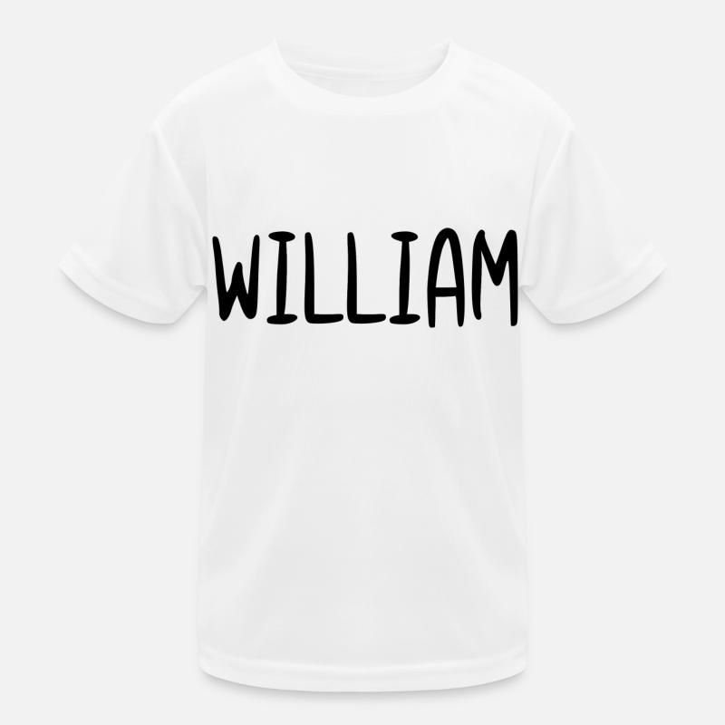 William Custom Name Font Text Birthday Kids Functional T-Shirt