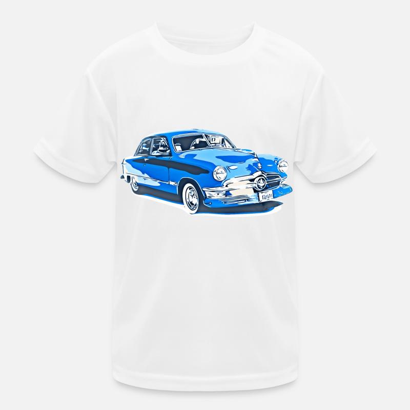 Auto - Kinder Funktions-T-Shirt - Weiß