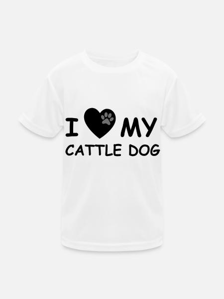 Dog Hund - Kinder Funktions-T-Shirt - Weiß - Vorne