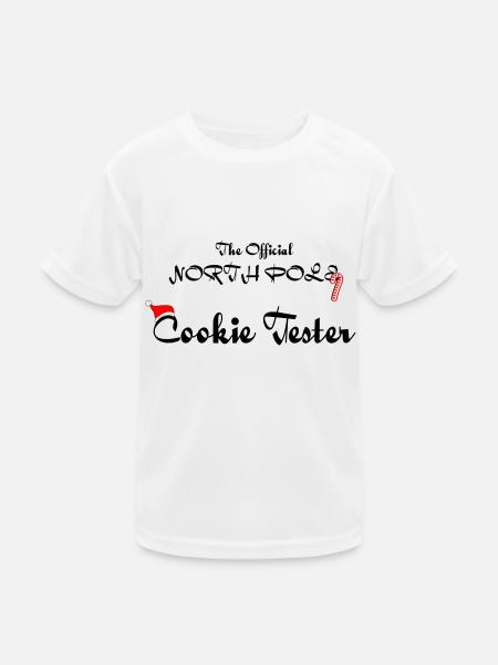 Offizieller Kekstester - Kinder Funktions-T-Shirt - Weiß - Vorne