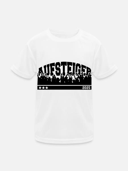 Aufsteiger 2025 Aufstieg Fußball Handball - Kinder Funktions-T-Shirt - Weiß