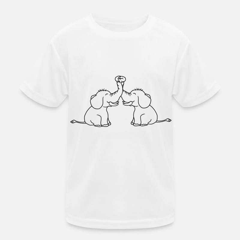 conception d'éléphant 2 amis équipe couple tenant voeux T-shirt sport Enfant