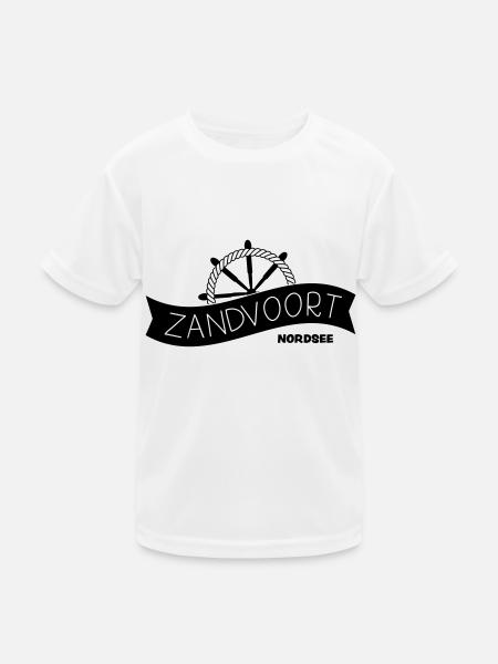 Zandvoort - Kinder Funktions-T-Shirt - Weiß - Vorne