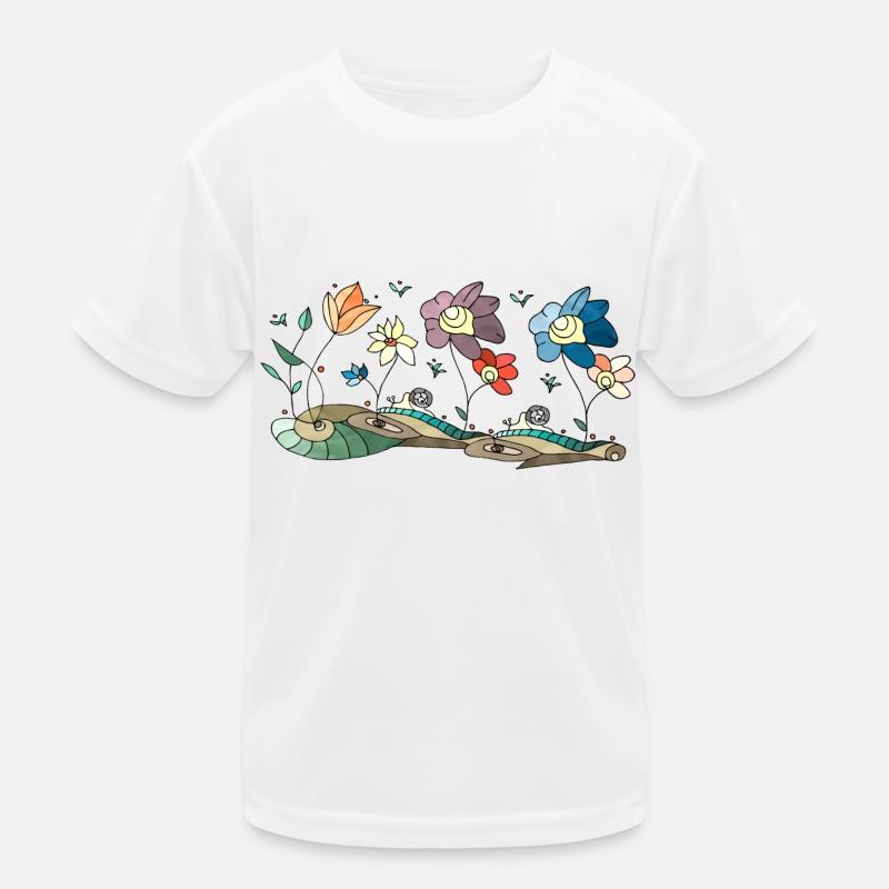 Blumen Kinder Funktions-T-Shirt