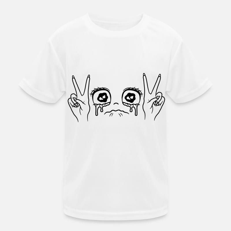 Sakasmus Female Victory Hand Signal Kids Functional T-Shirt