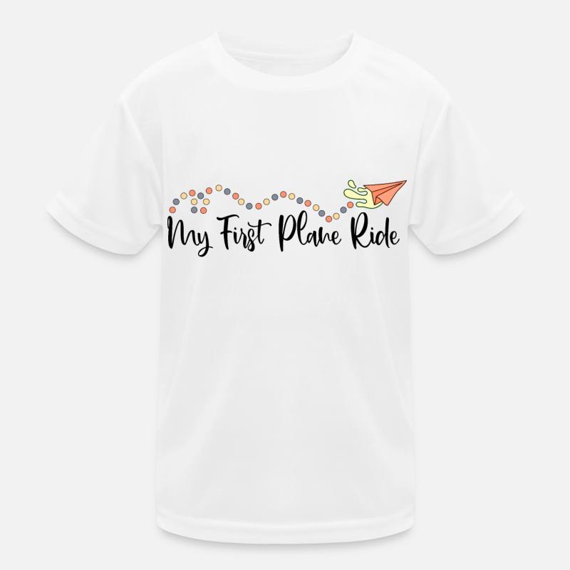 My First Plane Ride 30 Kinder Funktions-T-Shirt