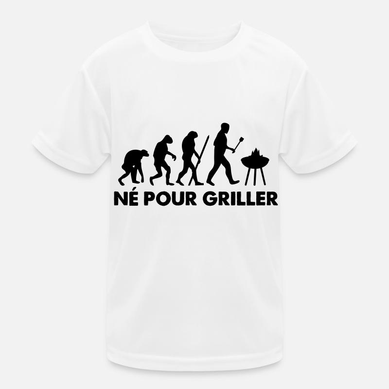 Né pour griller Évolution T-shirt sport Enfant